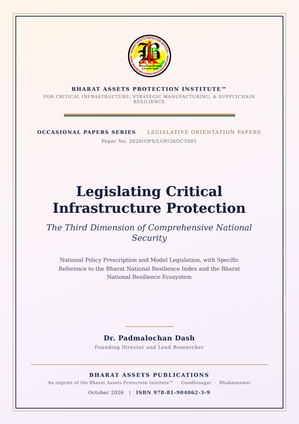 Legislating Critical Infrastructure Protection: The Third Dimension of Comprehensive National Security