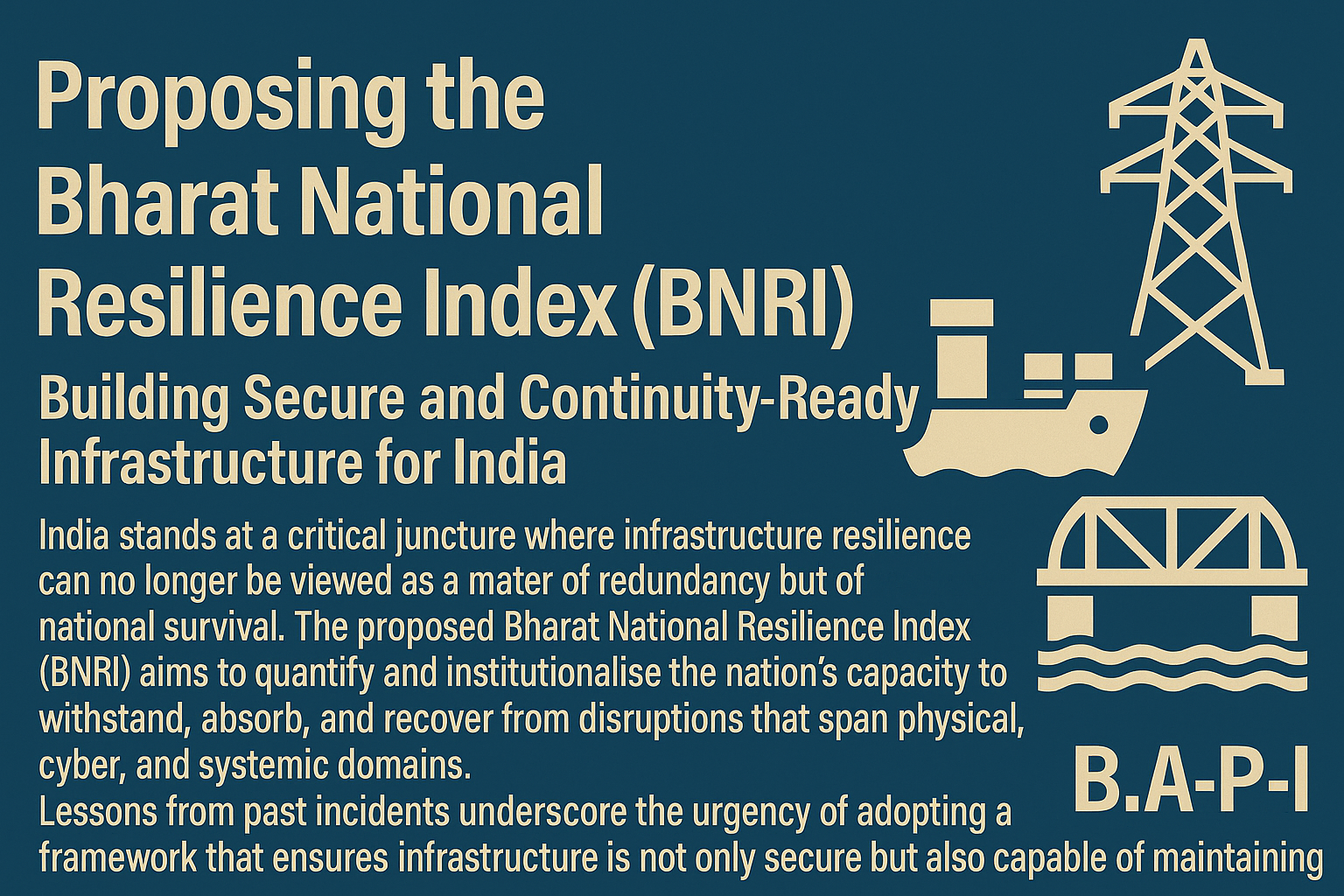 Proposing the Bharat National Resilience Index (BNRI): Building Secure and Continuity-Ready Infrastructure for India