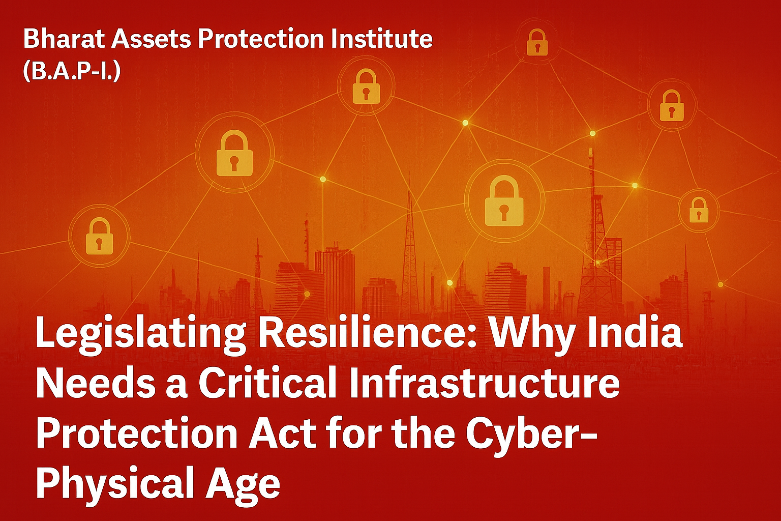 Legislating Resilience: Why India Needs a Critical Infrastructure Protection Act for the Cyber-Physical Age